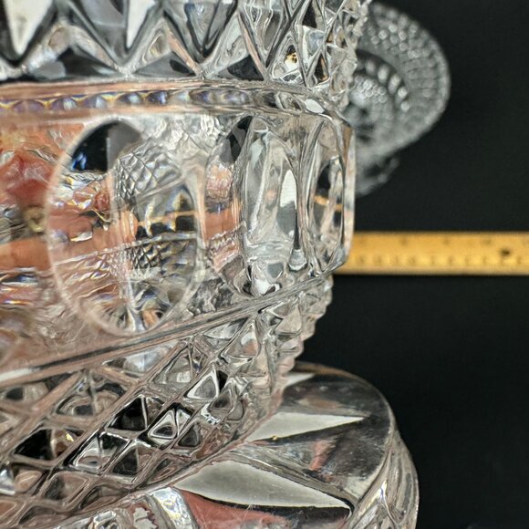 2 Vtg Candy Dishes Small Short Crystal Clear Lead Crystal Glass Made in Germany - Picture 7 of 10